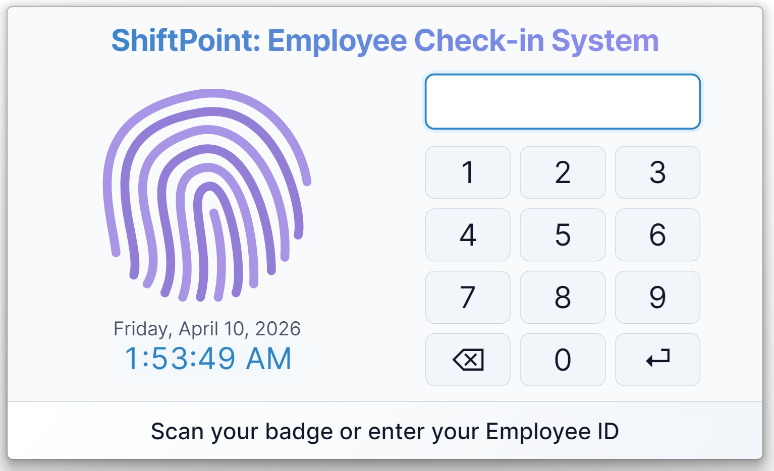ShiftPoint Dashboard Screenshot